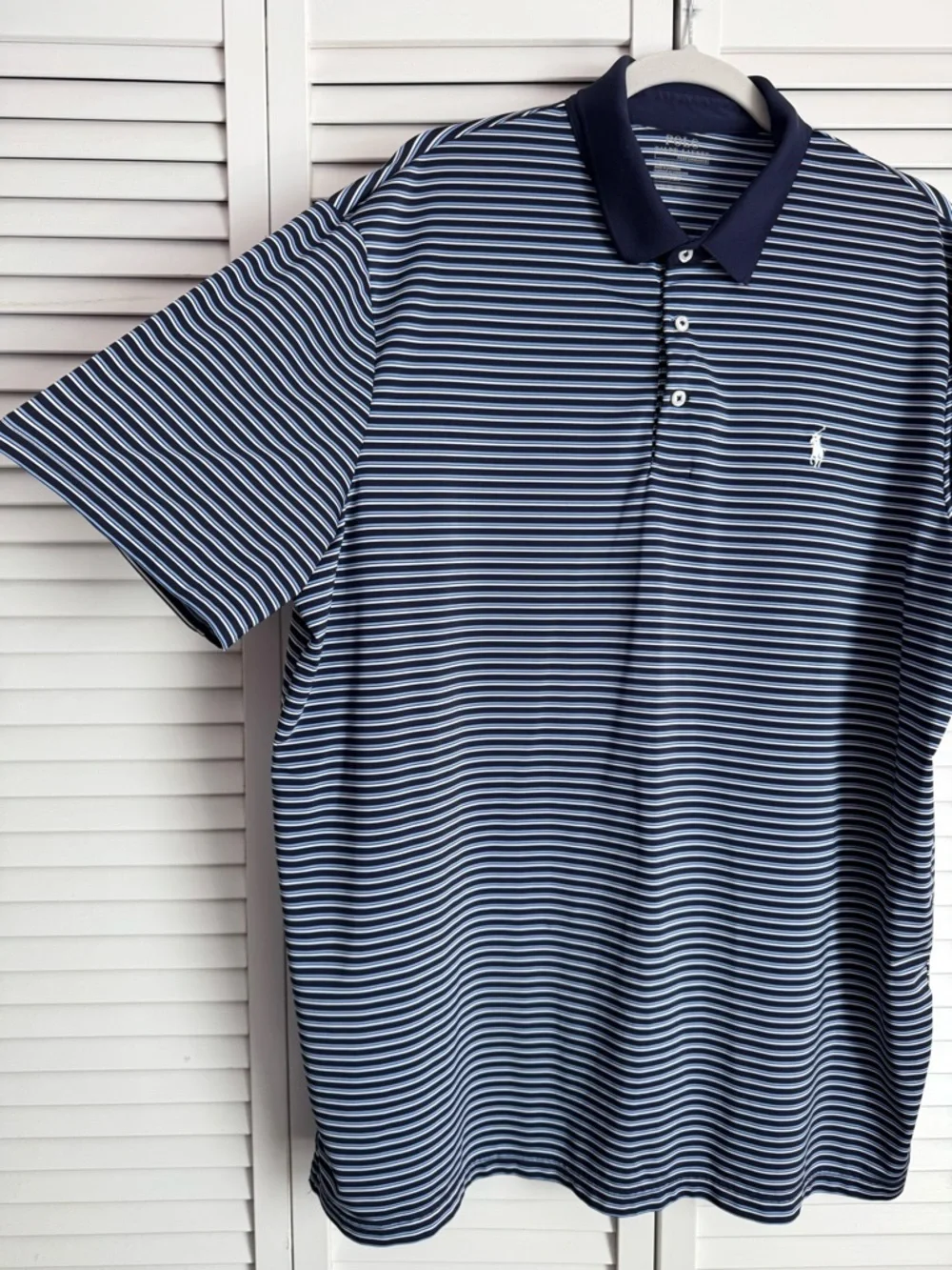 Polo Ralph Lauren Performance Men’s Striped Collared Shirt Classic Fit Golf XL